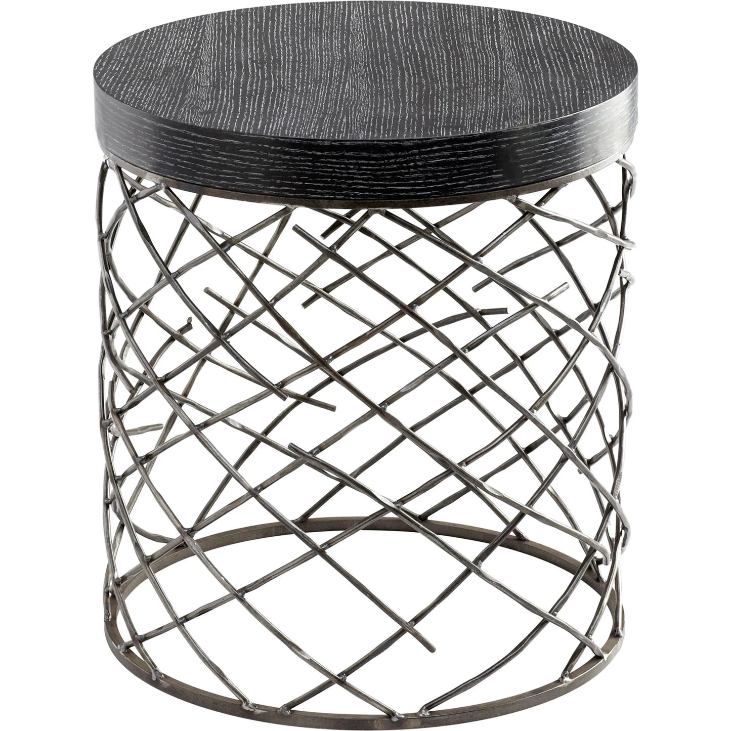 001 S-256379 | Primary Silo | Marlow Table by Cyan Design in raw steel. Made from iron, wood in a modern style.