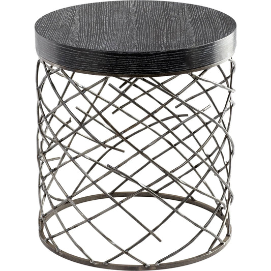 Marlow Table by Cyan Design in raw steel. Made from iron, wood in a modern style.