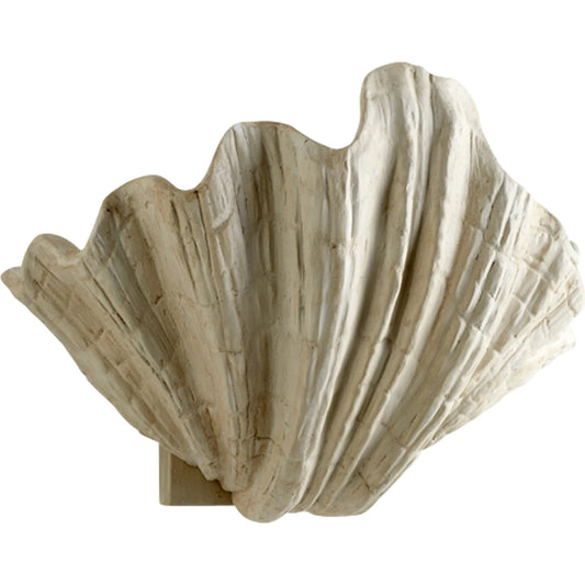 Shelly Wall Sconce by Cyan Design in white. Made from plaster in a coastal style.