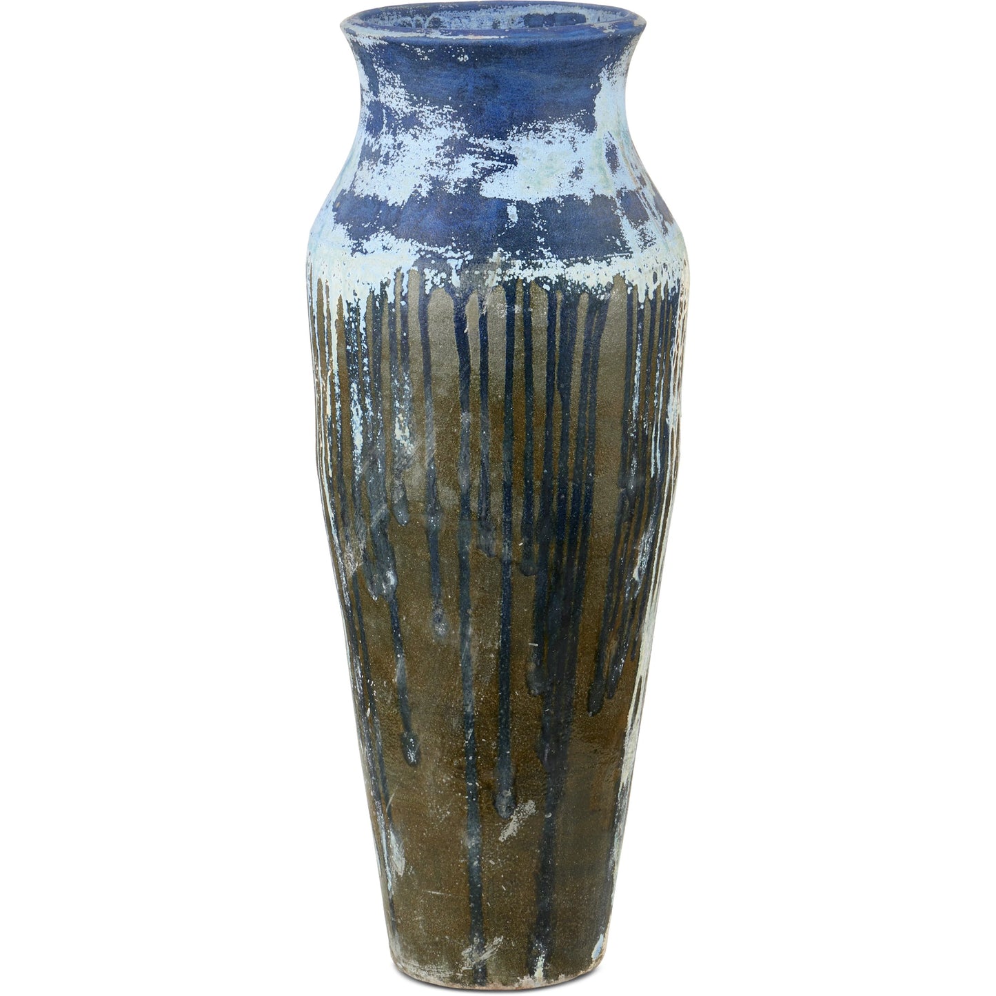 003 SI-2191681 | Additional Silo | Capizzi Urn by Currey and Company in antique blue drip. Made from ceramic in a modern style.