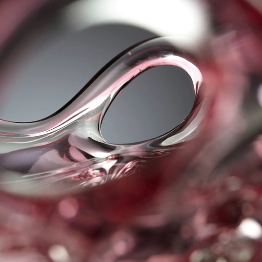 Palermo Bowl by Cyan Design in pink. Made from glass in a modern style.