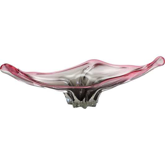 Palermo Bowl by Cyan Design in pink. Made from glass in a modern style.