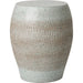 Seiji Garden Stool by Emissary USA in glossy glaze. Made from ceramic in a coastal style.