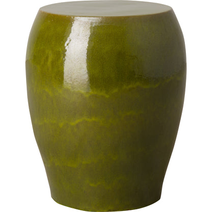 Seiji Garden Stool by Emissary USA in glossy glaze. Made from ceramic in a coastal style.