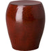 Seiji Garden Stool by Emissary USA in glossy glaze. Made from ceramic in a coastal style.