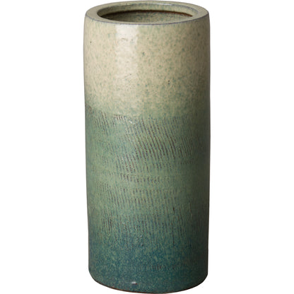 Umbrella Stand by Emissary USA in glossy glaze. Made from porcelain in a coastal style.