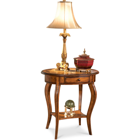 Jeanette Oval Accent Table by Butler Specialty Company. Made from rubberwood solids, mdf, cherry, maple, walnut veneers in a traditional style.