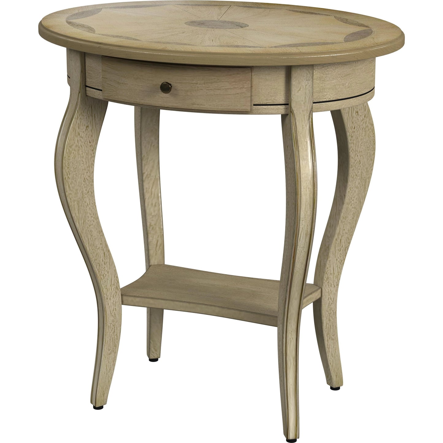 001 SI-2021961 | Primary Silo | Jeanette Oval Wood Accent Table by Butler Specialty Company in beige and antique beige. Made from rubberwood, poplar solids, fiberboard, cherry veneers in a cottage & farmhouse style.