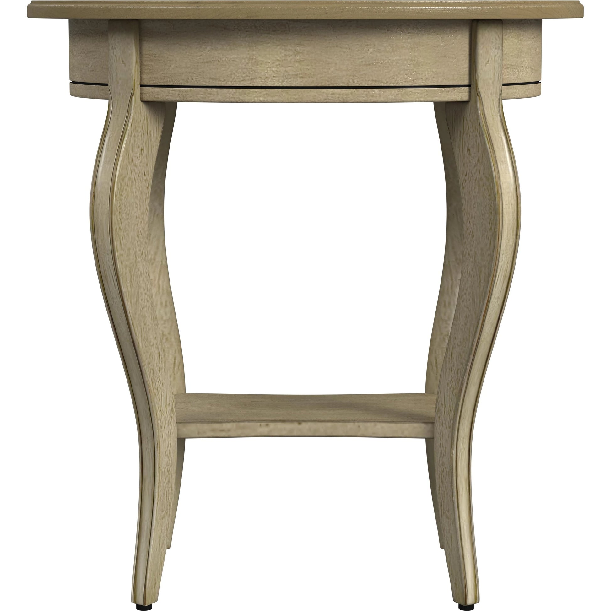 Jeanette Oval Wood Accent Table by Butler Specialty Company in beige and antique beige. Made from rubberwood, poplar solids, fiberboard, cherry veneers in a cottage & farmhouse style.