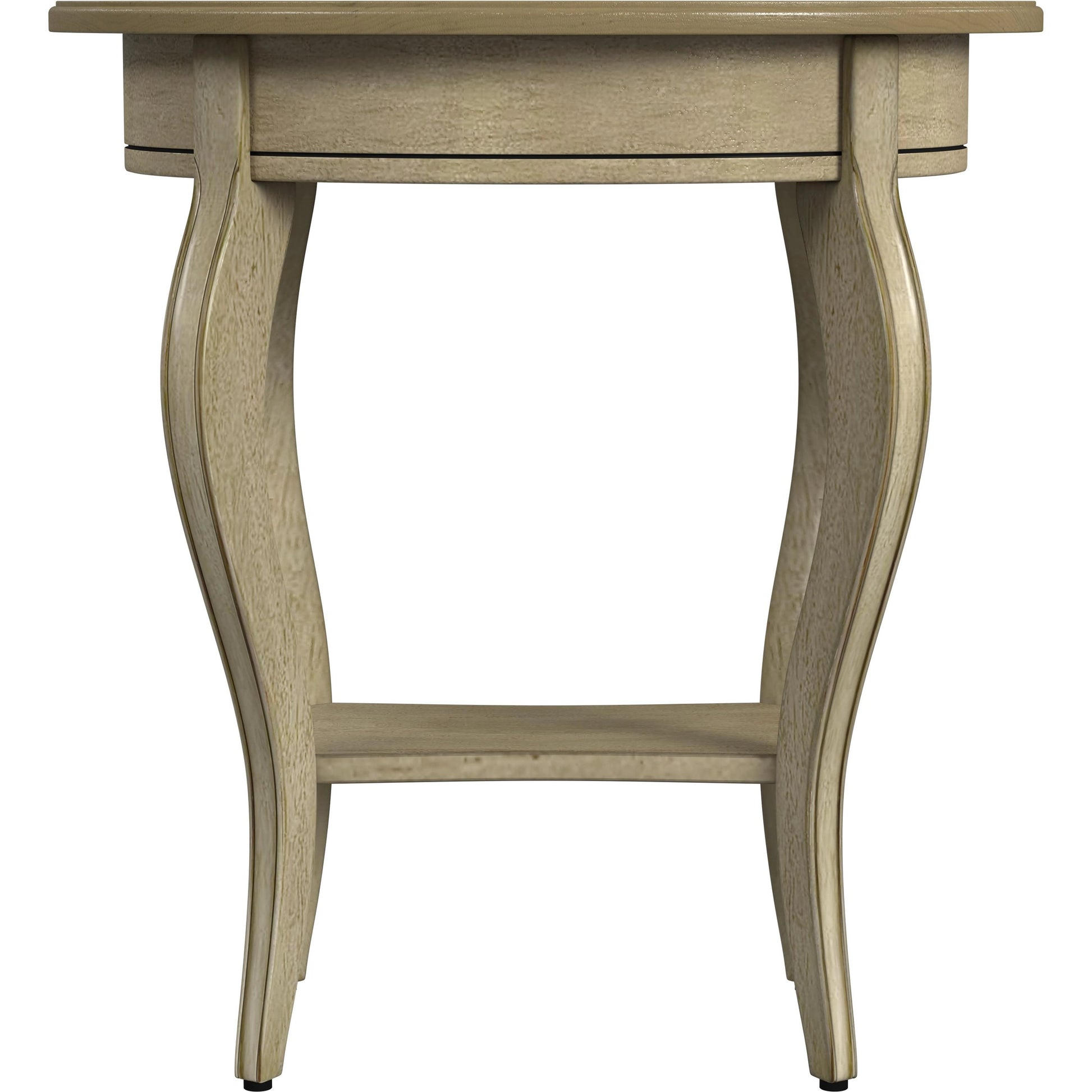 Jeanette Oval Wood Accent Table by Butler Specialty Company in beige and antique beige. Made from rubberwood, poplar solids, fiberboard, cherry veneers in a cottage & farmhouse style.