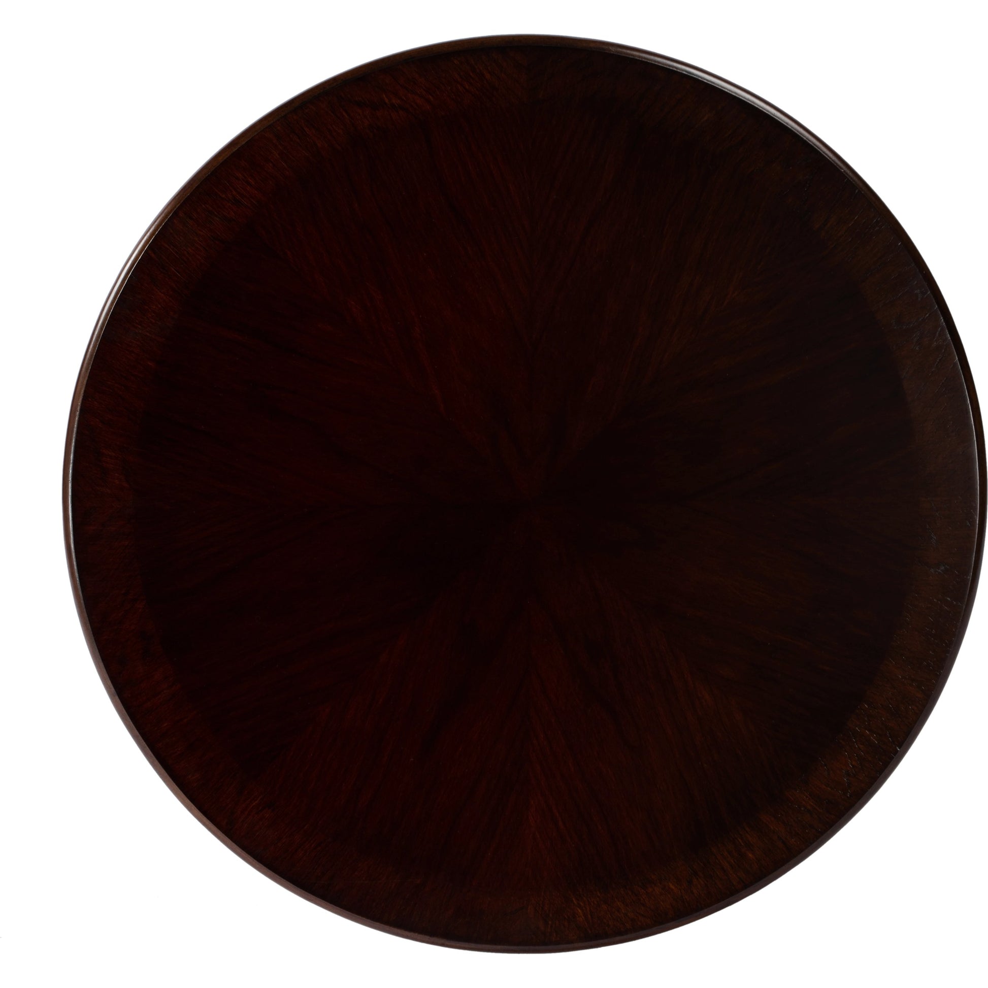 Carissa Round Pedestal Foyer Table by Butler Specialty Company in dark brown and cherry nouveau. Made from rubberwood solids, mdf, cherry veneers in a traditional style.