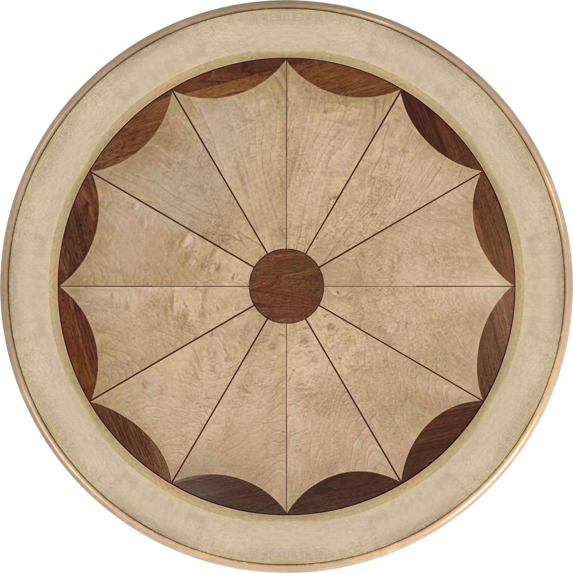 Carissa 30" Round Pedestal Foyer Table by Butler Specialty Company in beige and antique beige. Made from rubberwood solids, mdf, cherry veneers, resin in a cottage & farmhouse style.