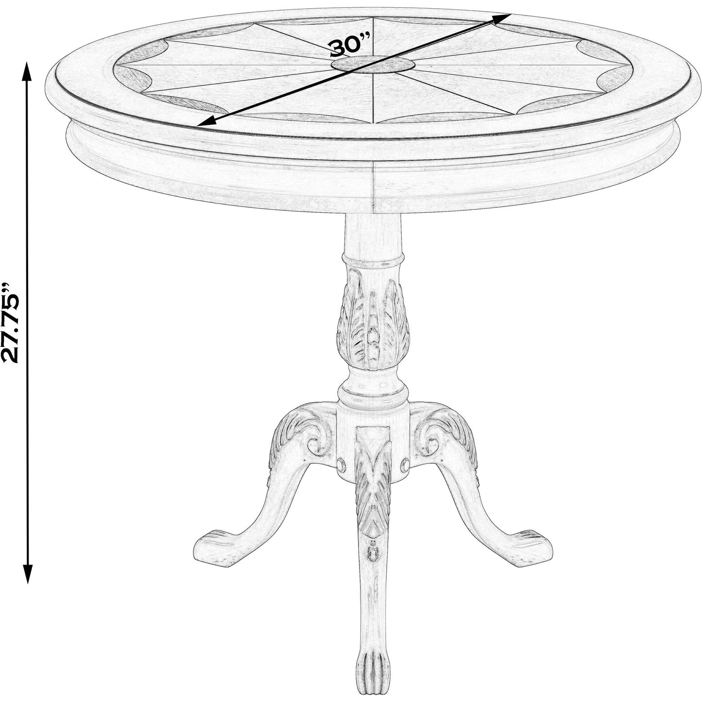 005 SI-2021905 | Additional Silo | Carissa 30" Round Pedestal Foyer Table by Butler Specialty Company in beige and antique beige. Made from rubberwood solids, mdf, cherry veneers, resin in a cottage & farmhouse style.
