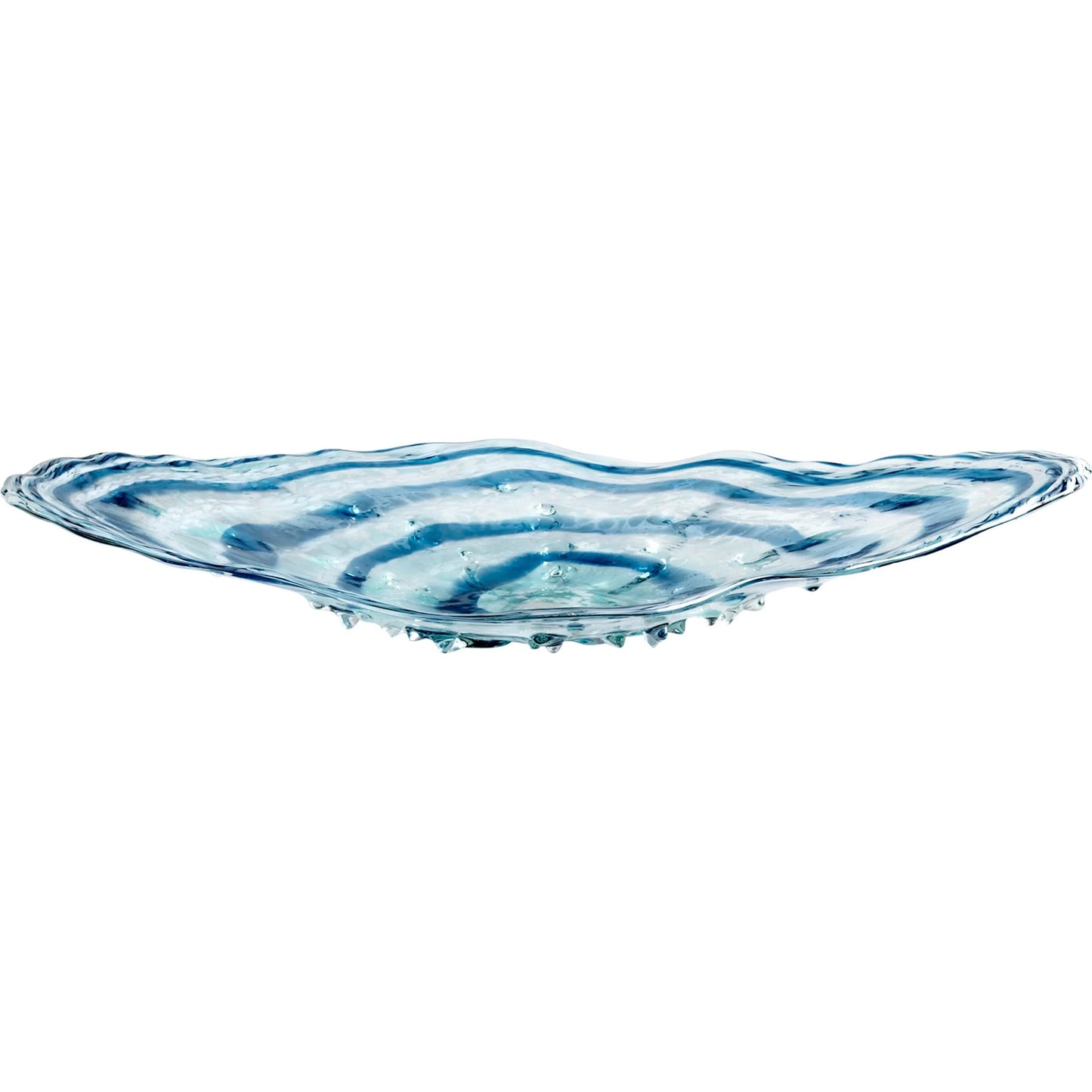 001 S-254256 | Primary Silo | Abyss Plate by Cyan Design in blue, clear. Made from glass in a modern style.