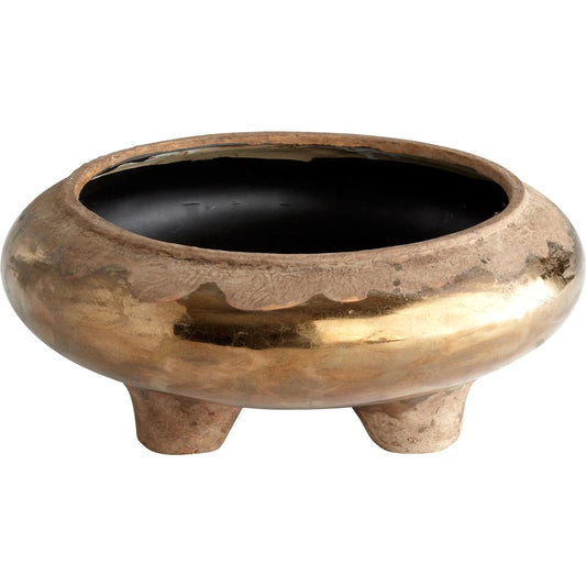Taft Planter by Cyan Design in bronze. Made from ceramic in a modern style.