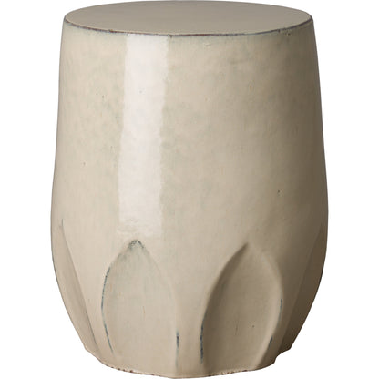 Calyx Garden Stool by Emissary in glossy glaze. Made from ceramic in a modern style.