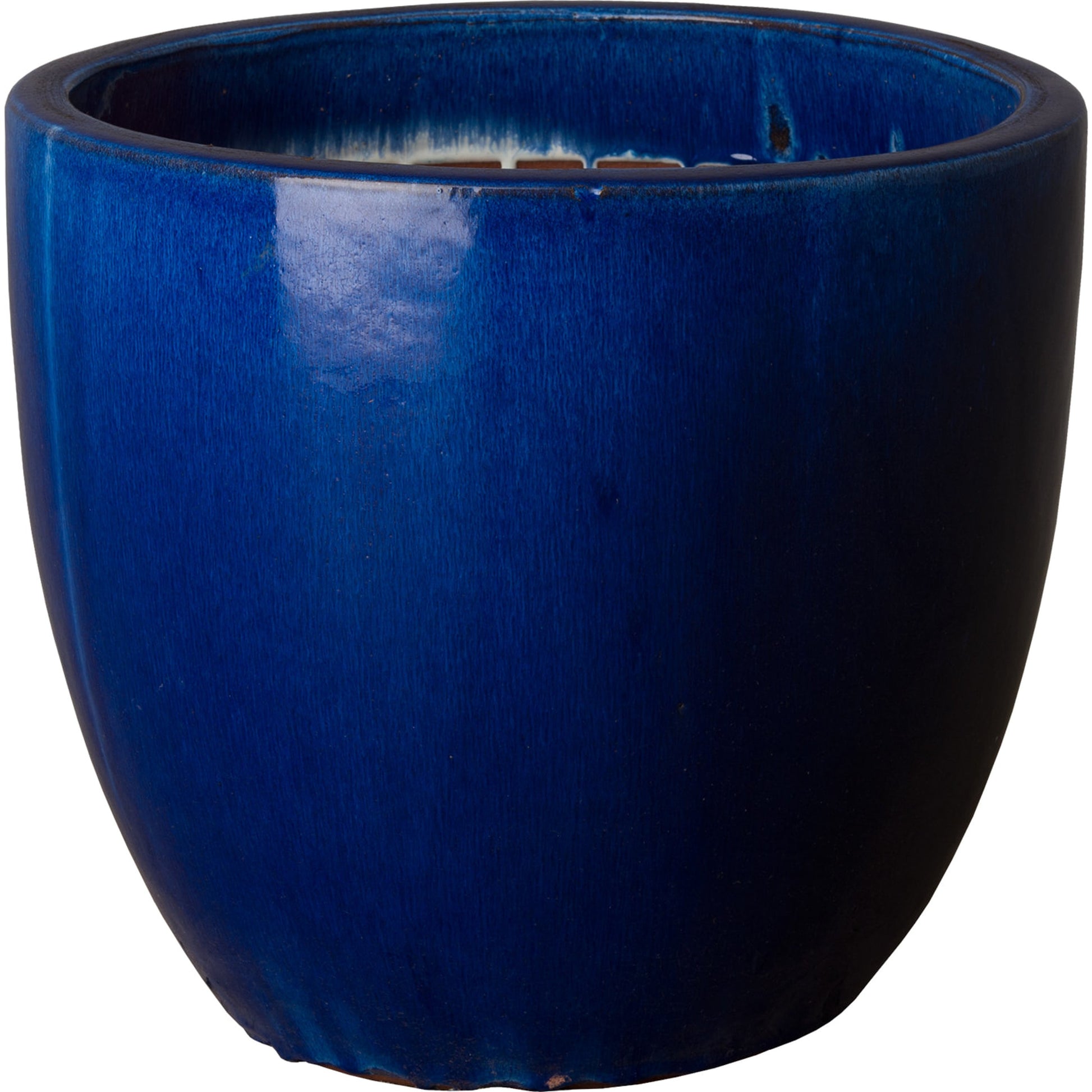 Round Planter by Emissary USA in glossy glaze. Made from ceramic in a traditional style.