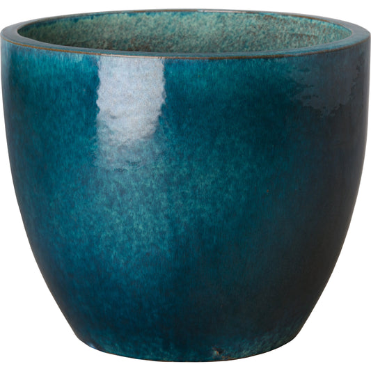 15" Round Planter by Emissary USA. Made from ceramic in a modern style.