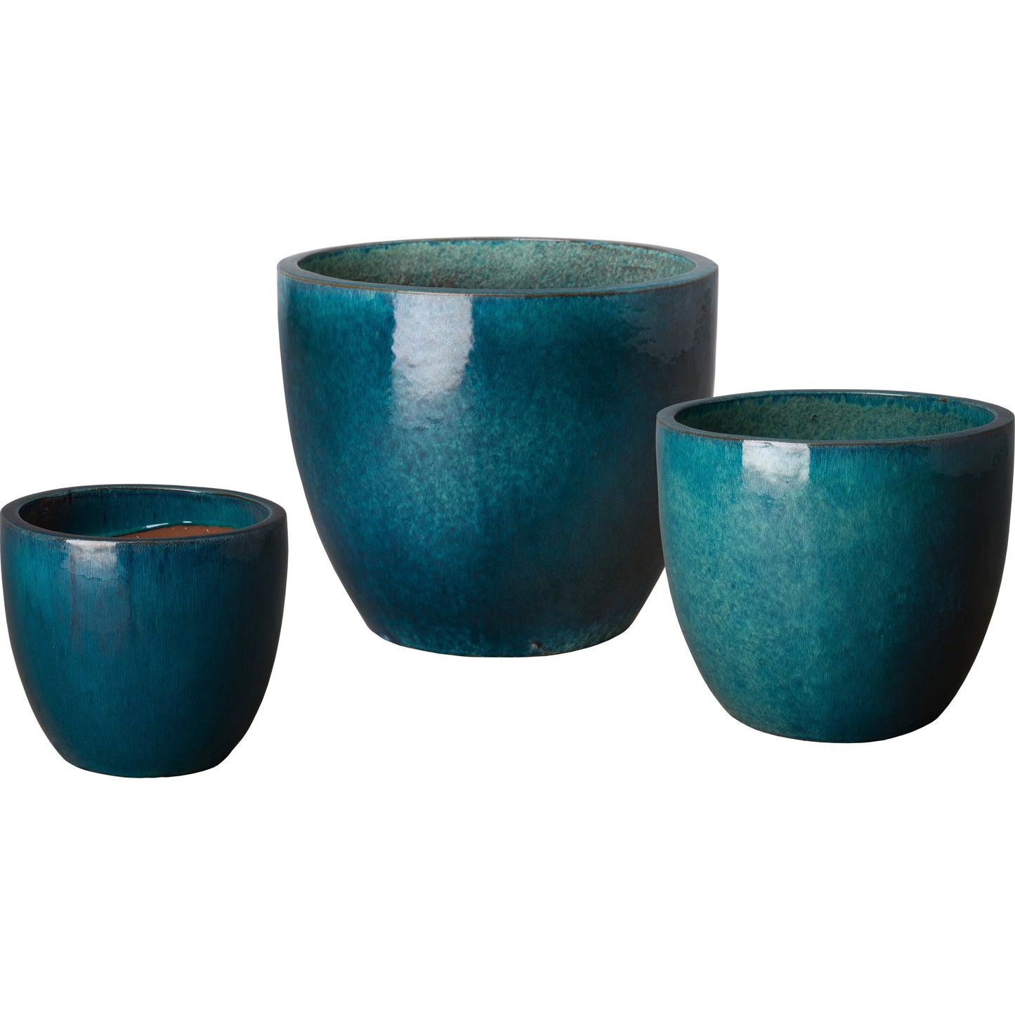 001 SR-698309 | Primary Silo | Round Planters (Set of 3) by Emissary USA in light teal. Made from unique in a eclectic & global style.