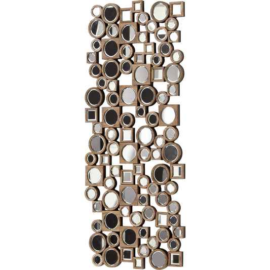 Aldo Mirror by Cyan Design in walnut. Made from wood, mirrored glass in a modern style.