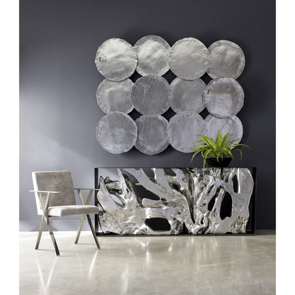 Galvanized Wall Discs (Set of 4) by Phillips Collection. Made from resin in a rustic style.