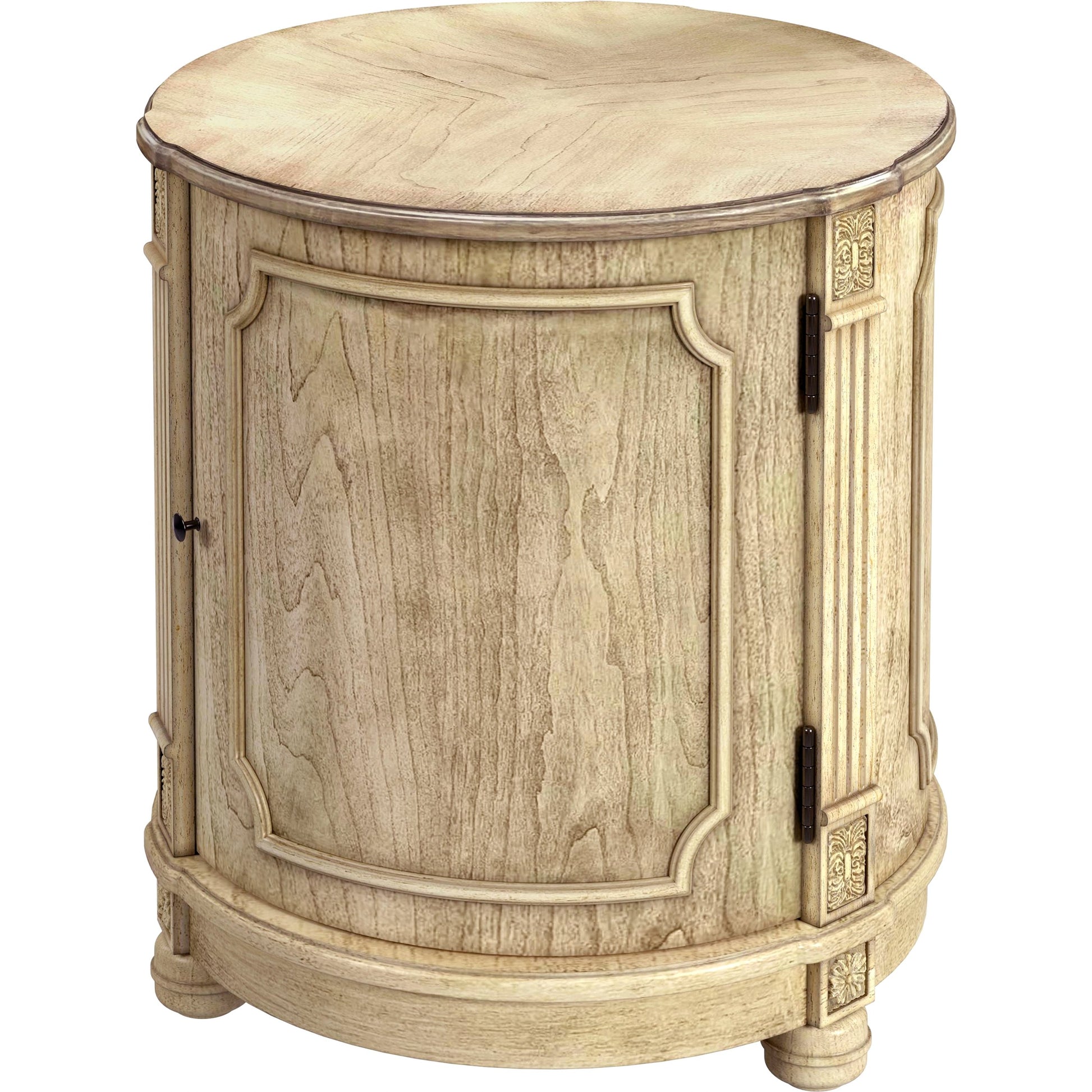 Thurmond Drum Side Table by Butler Specialty Company. Made from poplar hardwood solids, resin, cherry veneer, fiberboard in a traditional style.