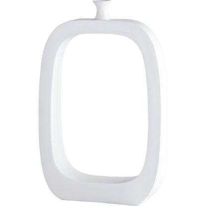 Beyond the Pale Vase by Cyan Design in white. Made from resin in a modern style.