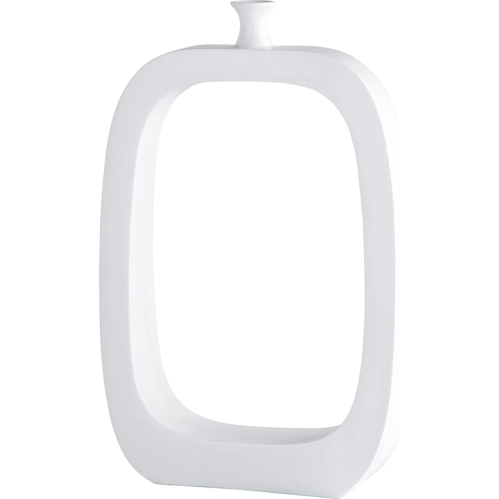 Beyond the Pale Vase by Cyan Design in white. Made from resin in a modern style.