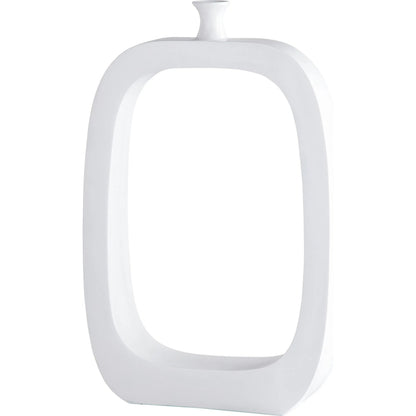 Beyond the Pale Vase by Cyan Design in white. Made from resin in a modern style.