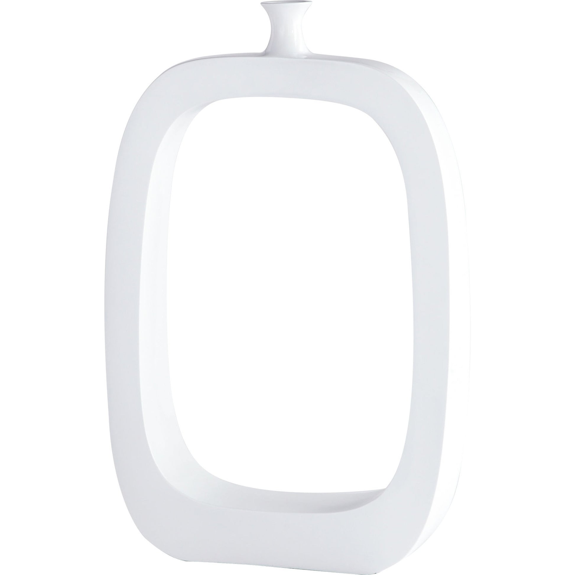 Beyond the Pale Vase by Cyan Design in white. Made from resin in a modern style.