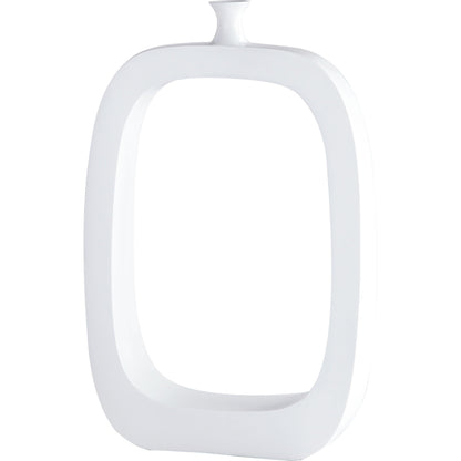 Beyond the Pale Vase by Cyan Design in white. Made from resin in a modern style.