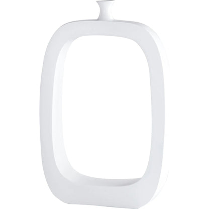 Beyond the Pale Vase by Cyan Design in white. Made from resin in a modern style.