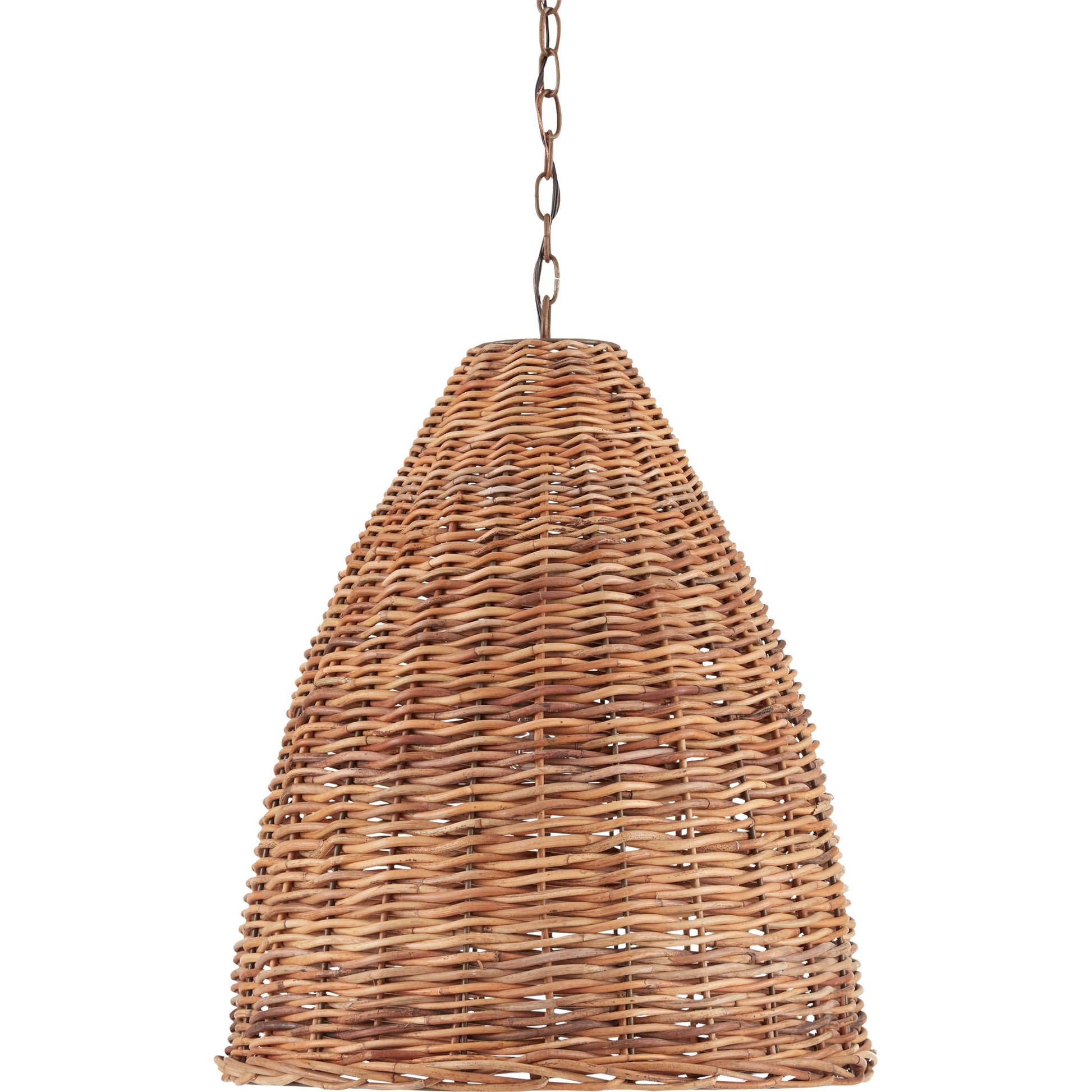 Basket Pendant by Currey and Company. Made from wrought iron, arurog in a coastal style.