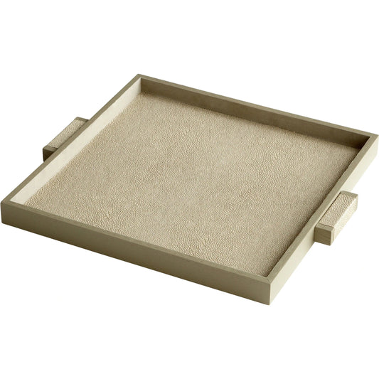 Brooklyn Tray by Cyan Design in shagreen. Made from leather, wood in a modern style.