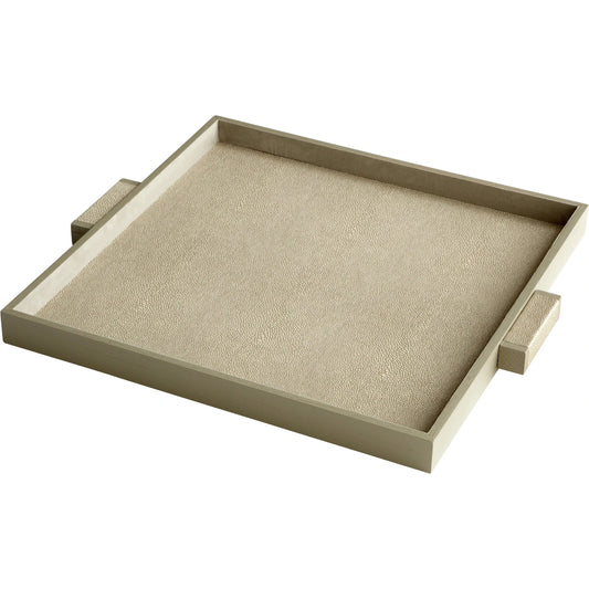 Brooklyn Tray by Cyan Design in shagreen. Made from leather, wood in a modern style.