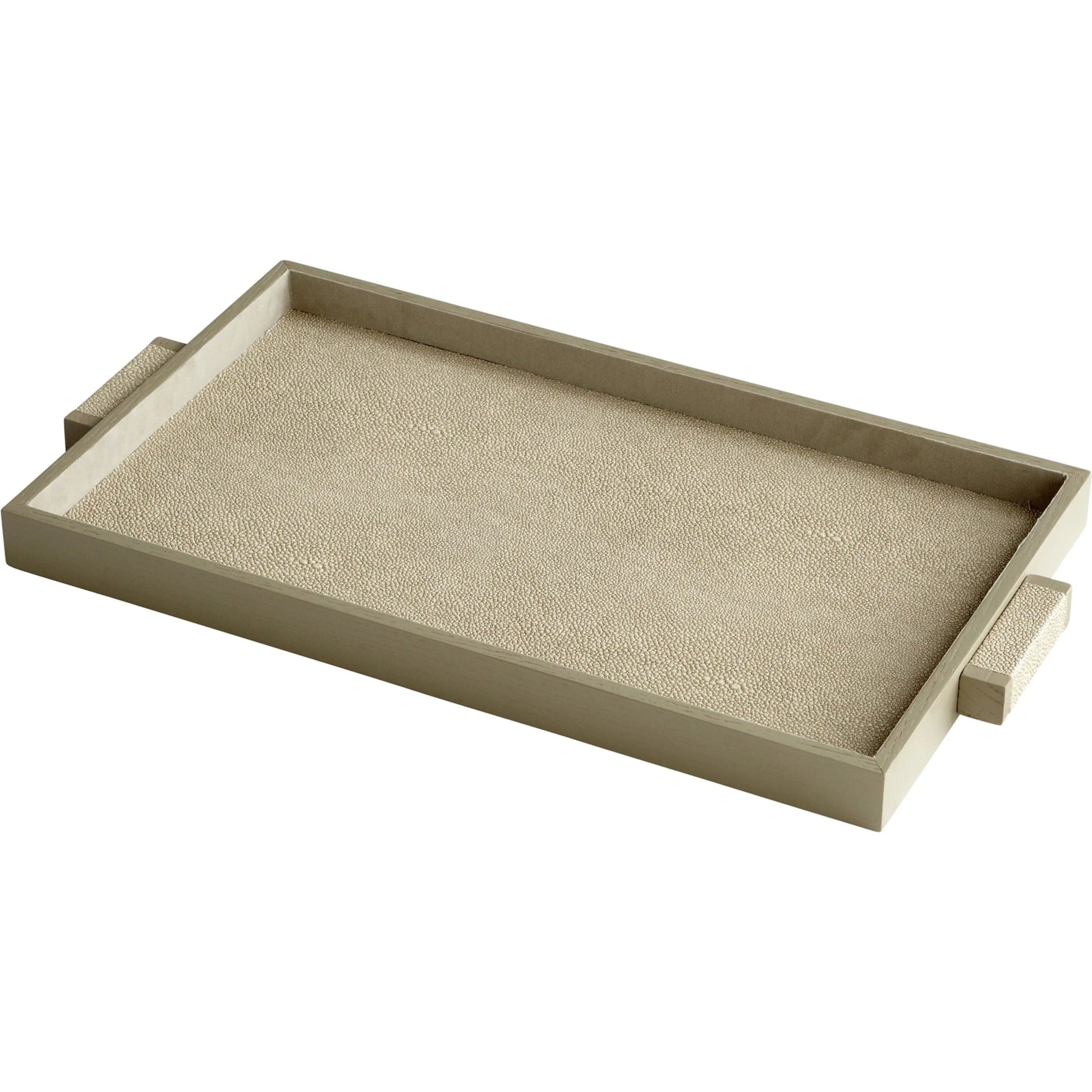 Melrose Tray by Cyan Design in shagreen. Made from leather, wood in a modern style.