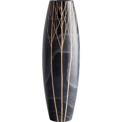 Onyx Winter Vase by Cyan Design in black. Made from wood in a eclectic & global style.
