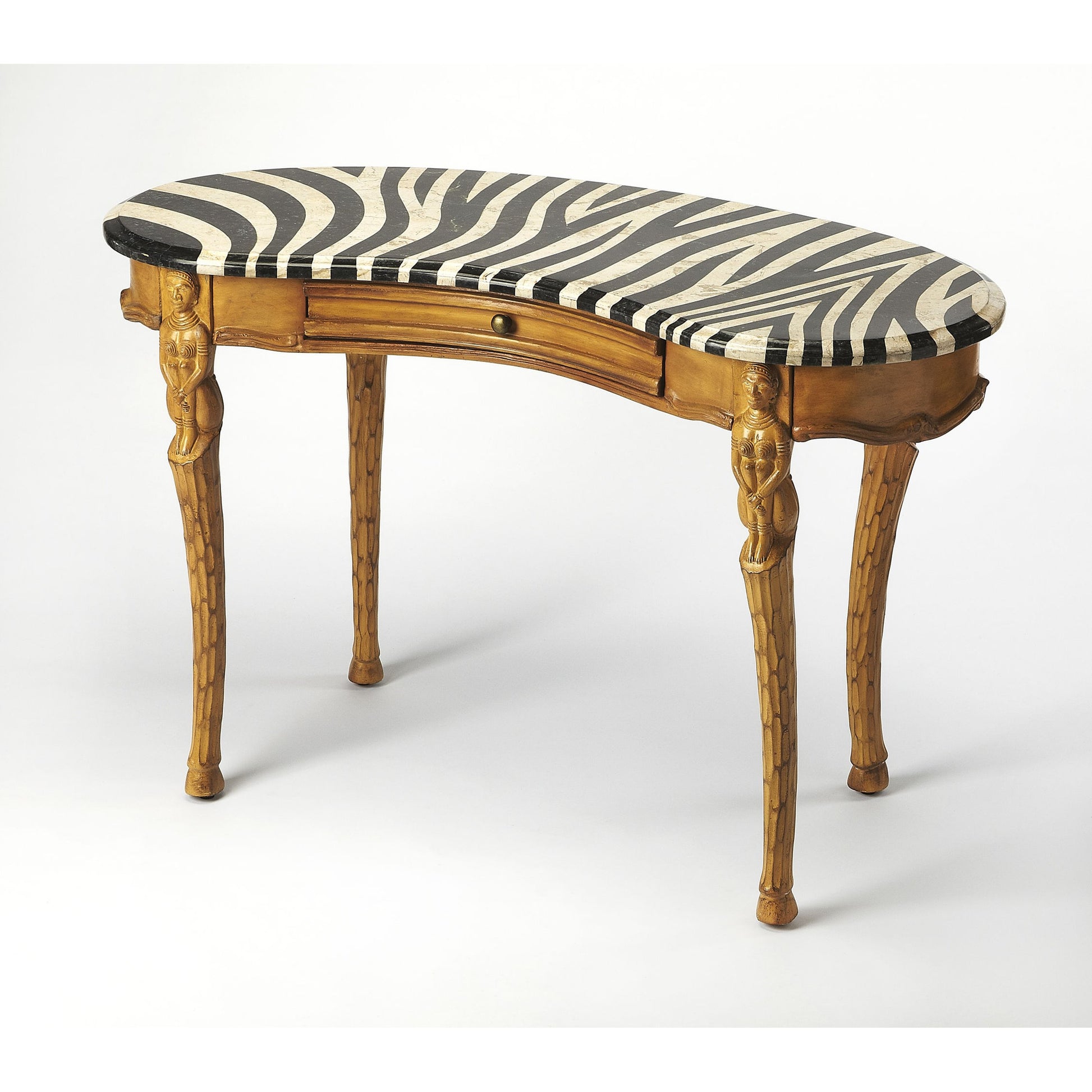 Luisa Fossil Stone Writing Desk by Butler Specialty Company in multi-color and heritage. Made from wood, resin, wood veneers, stone veneer in a traditional style.