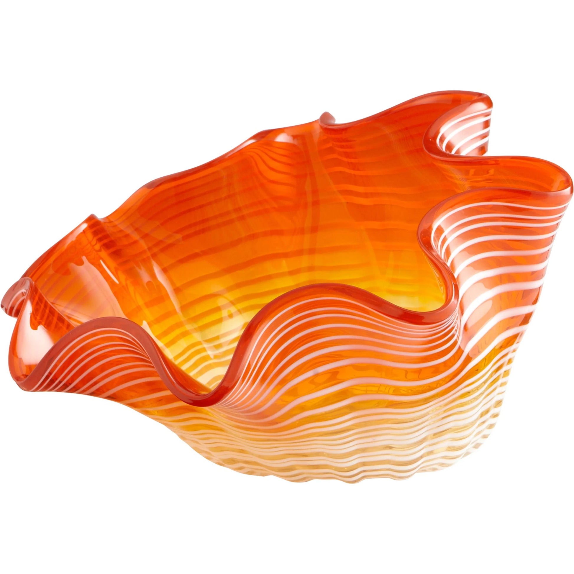 Teacup Party Bowl by Cyan Design in orange. Made from glass in a modern style.