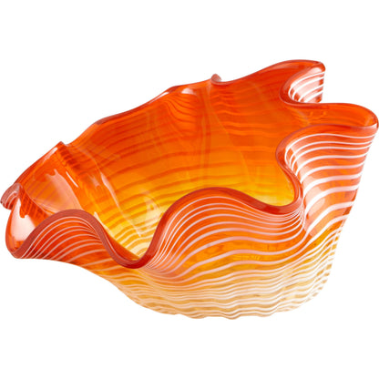 Teacup Party Bowl by Cyan Design in orange. Made from glass in a modern style.