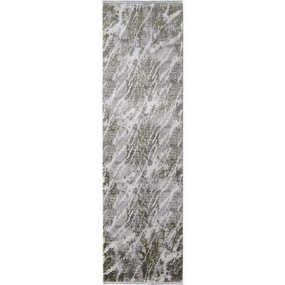 Cadiz Rug - 86639N6F by Feizy in gray, green, taupe. Made from viscose, acrylic in a unique style.