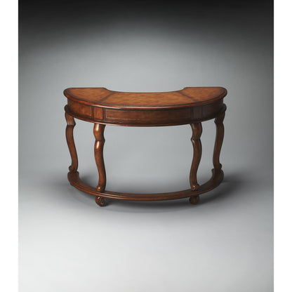 Faux Leather Desk by Butler Specialty Company in medium brown and heritage. Made from wood solids, wood veneers, resin, leather in a traditional style.