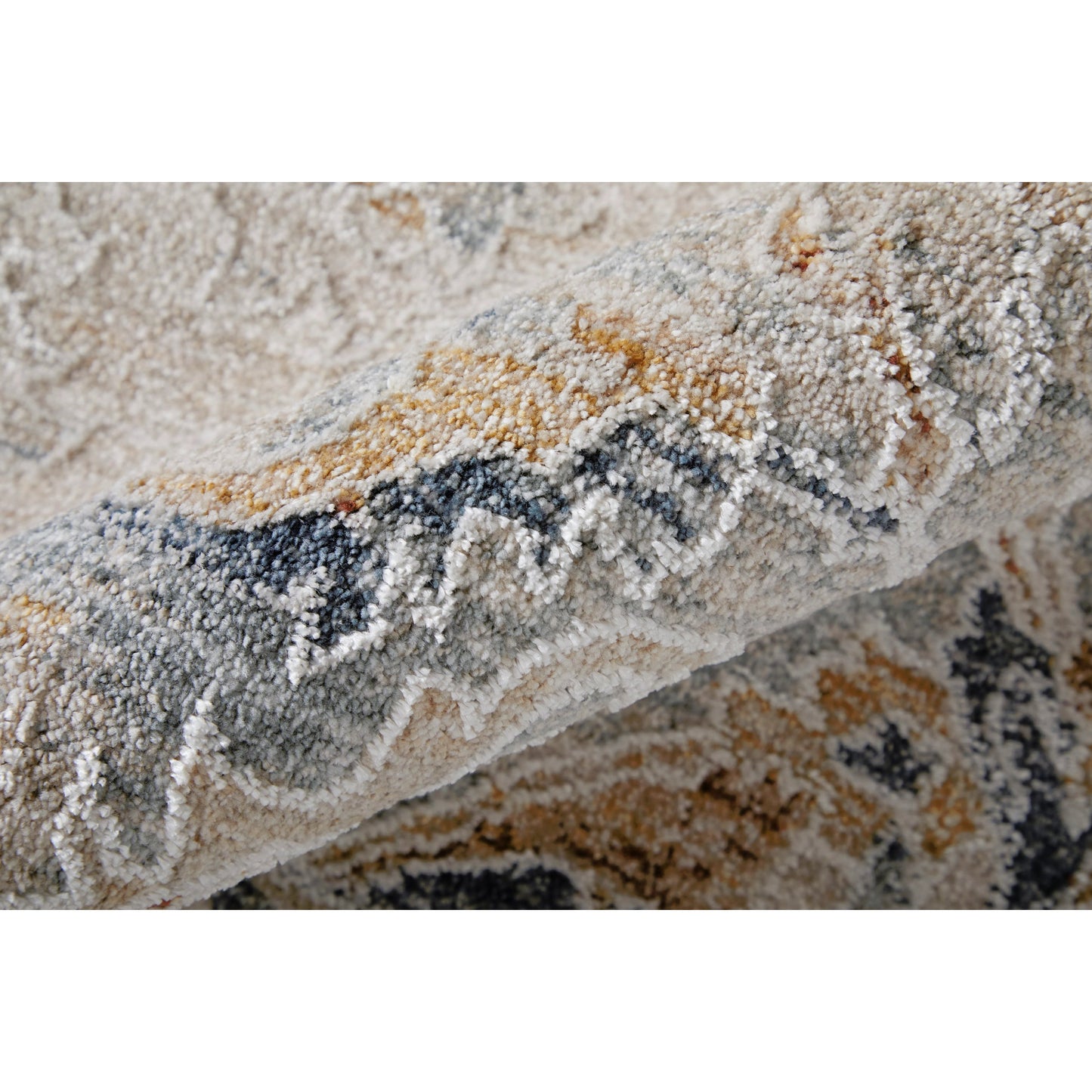 005 SI-2129582,SI-2129583,SI-2129584,SI-2129585,SI-2129586,SI-2129587 | Closeup | Pasha Transitional Rug - 39M5F by Feizy in ivory, taupe, blue. Made from polyester in a unique style.
