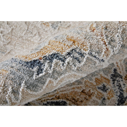 Pasha Transitional Rug - 39M5F by Feizy in ivory, taupe, blue. Made from polyester in a unique style.