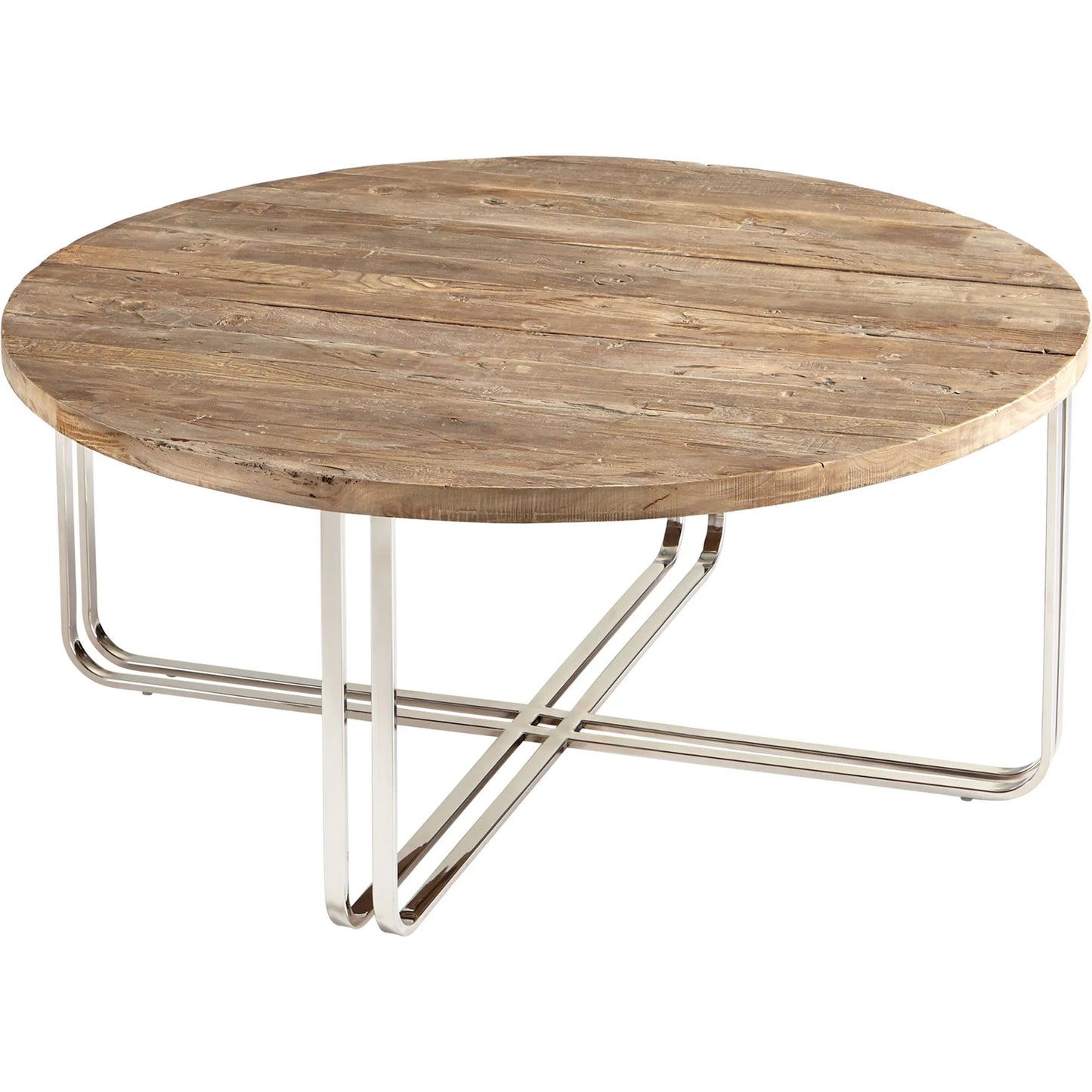 001 S-256527 | Primary Silo | Montrose Coffee Table by Cyan Design in black forest grove, chrome. Made from stainless steel, wood in a modern style.