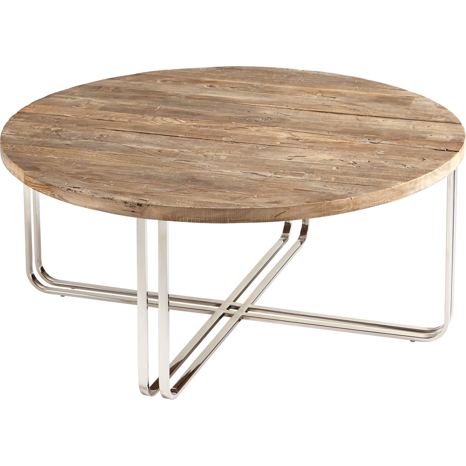 Montrose Coffee Table by Cyan Design in black forest grove, chrome. Made from stainless steel, wood in a modern style.