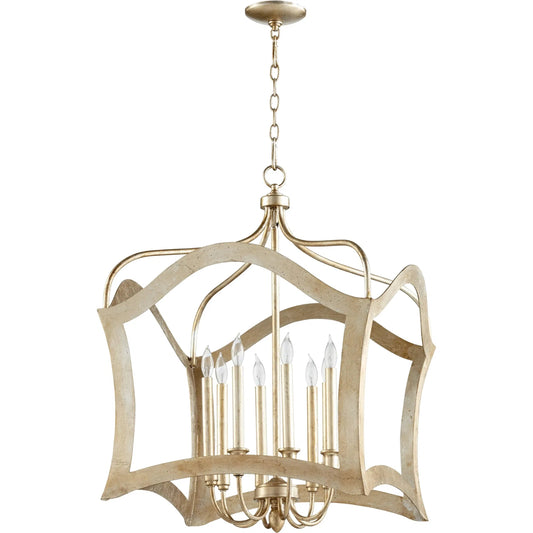 Milan Pendant by Cyan Design in aged silver leaf. Made from iron in a modern style.