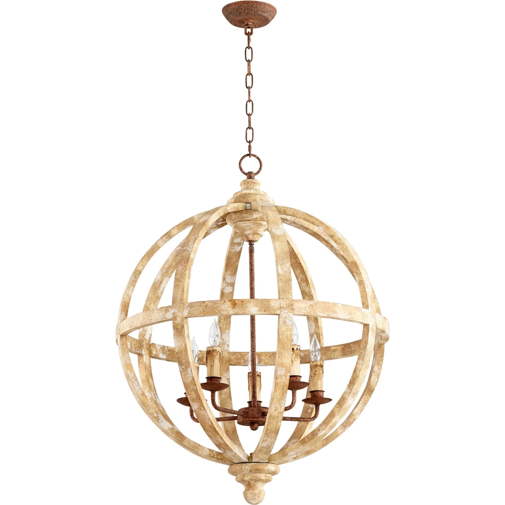 Landon Chandelier by Cyan Design in ashfield's plaster. Made from iron, birchwood in a cottage & farmhouse style.