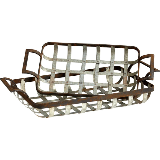 Waffle Trays by Cyan Design in rustic ash. Made from iron in a cottage & farmhouse style.