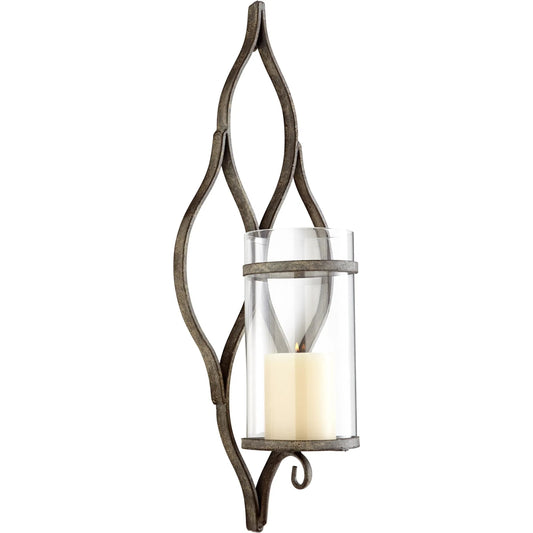 Cordoba Candleholder by Cyan Design in oyster silver. Made from iron in a rustic style.